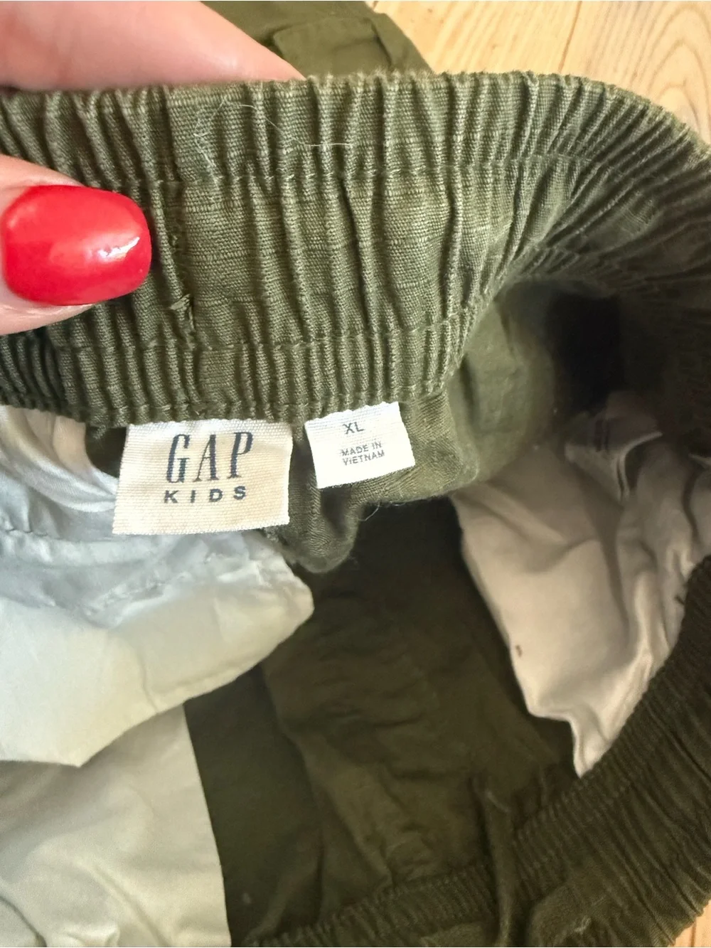 GAP Kids Olive Green Cargo Pants - Elastic Waist
